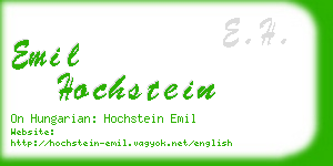 emil hochstein business card